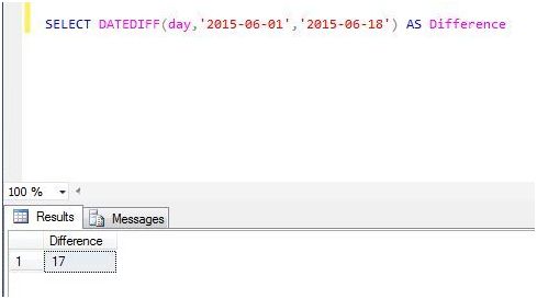 Calculate The Difference Between Two Dates In SQL Server